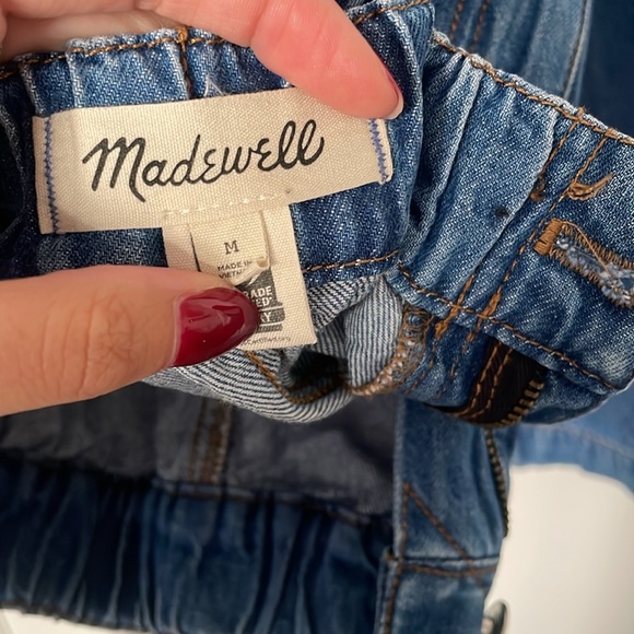Madewell Denim Pull-On Loose Flare Pants medium - Picture 9 of 9